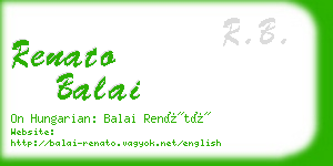 renato balai business card